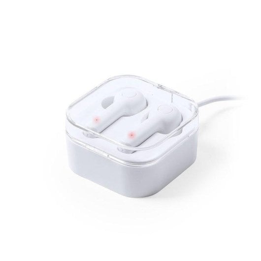 Auricolari Dam Electronics wireless Bluetooth 5.0 In-Ear Base di Ricarica 5W Bianchi