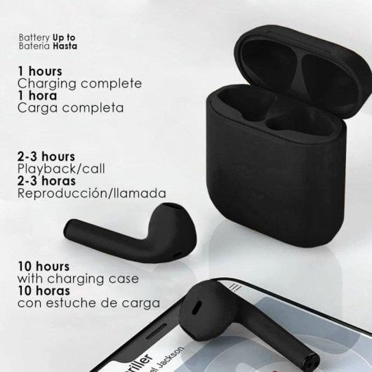 Auricolari Dam D120 Wireless Bluetooth 5.0 con touch e ricarica rapida bianchi