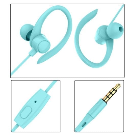 Auricolari Dam Electronics S07 con cavo Jack 3.5mm sportivi con microfono e controllo, neri