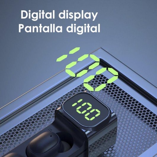 Auricolari Dam Electronics BQC-01 wireless Bluetooth 5.0 stereo TWS con microfono, base ricarica LED, neri