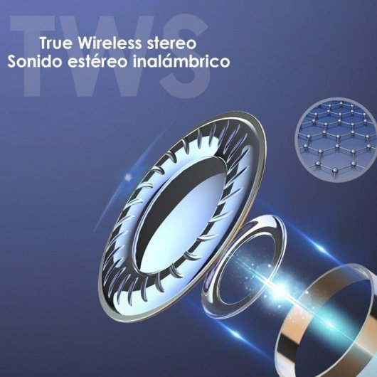 Auricolari Dam Electronics BQC-01 wireless Bluetooth 5.0 stereo TWS con microfono, base ricarica LED, neri