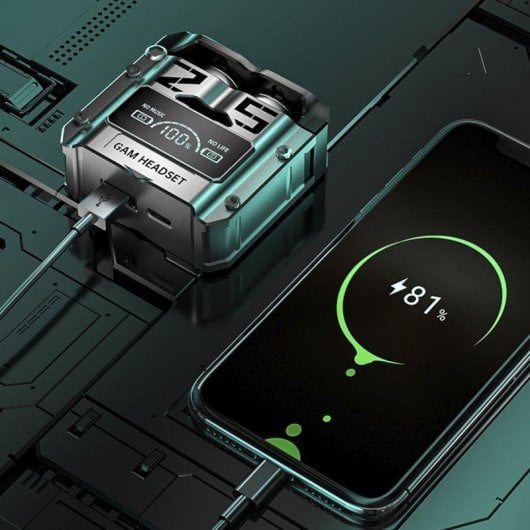 Auricolari Dam Electronics M25 wireless Bluetooth TWS Gaming Bassa Latenza Controllo Touch Nero