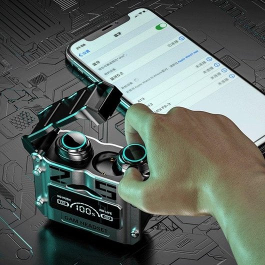 Auricolari Dam Electronics M25 wireless Bluetooth TWS Gaming Bassa Latenza Controllo Touch Nero