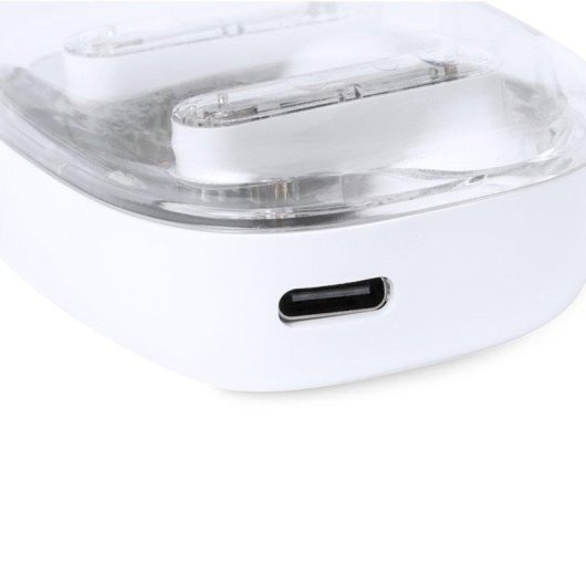 Auricolari Dam Electronics TWS wireless Bluetooth 5.3 con base di ricarica 200 mAh trasparenti