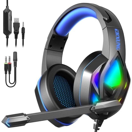 Auricolari Dam Electronics H1003 cablati Minijack Gaming RGB microfono Nero