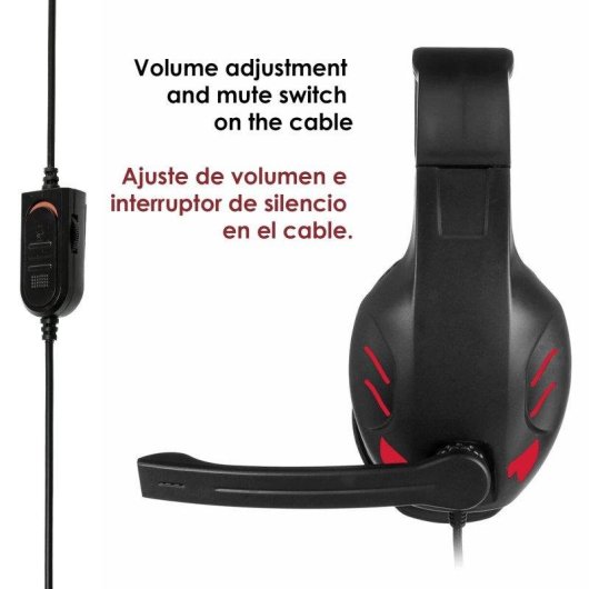 Auricolari Dam Electronics IN-968 con filo Jack 3.5mm, microfono, LED, Gaming, neri