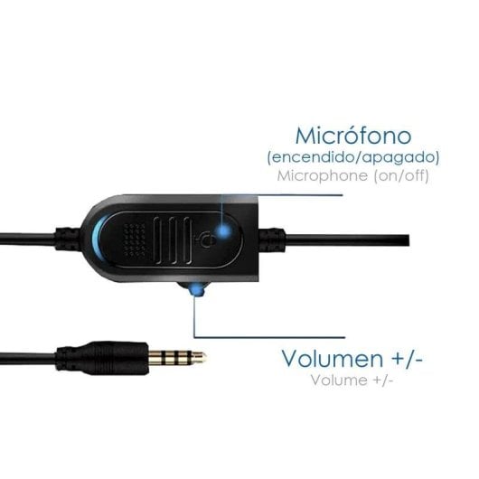 Auricolari Dam Electronics PS488 con cavo Jack 3.5mm per Gaming e Microfono, Nero
