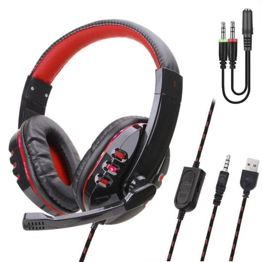 Cuffie Dam Electronics SY733MV cablate Gaming Minijack Microfono Controllo Volume Nero