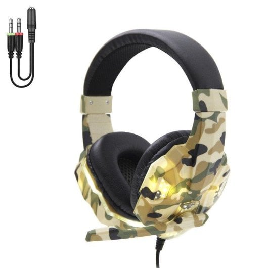 Cuffie Dam Electronics SY830MV cablate Jack 3.5mm Gaming LED Microfono Controllo Volume Nero