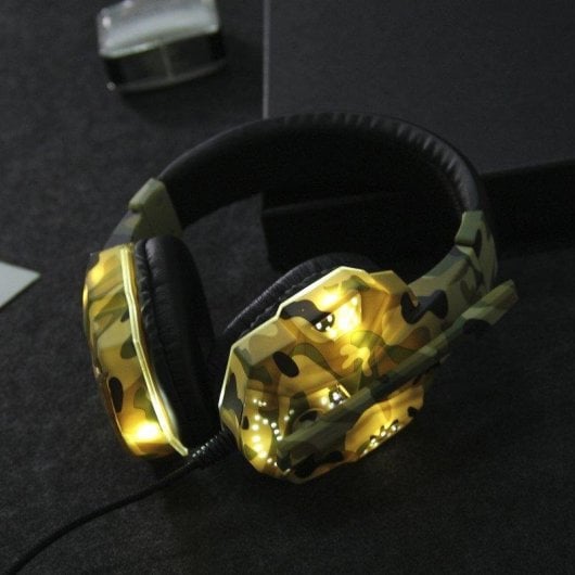 Cuffie Dam Electronics SY830MV cablate Jack 3.5mm Gaming LED Microfono Controllo Volume Nero