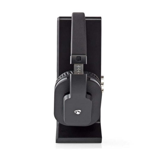 Auricolari Nedis HPRF321BK wireless RF per TV con base di ricarica neri