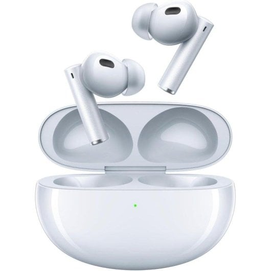 Auricolari Realme Air 6 Pro wireless Bluetooth cancellazione attiva rumore fino a 40 h, bianchi