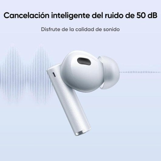 Auricolari Realme Air 6 Pro wireless Bluetooth cancellazione attiva rumore fino a 40 h, bianchi