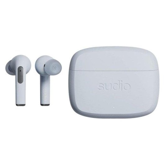 Auricolari Sudio N2PROBLU True Wireless Bluetooth con Cancellazione Attiva del Rumore, microfono e protezione IPX4, blu
