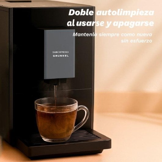 Cafetera Automática Grunkel Darkcafpress 1,2L 20 bares con molinillo regulable