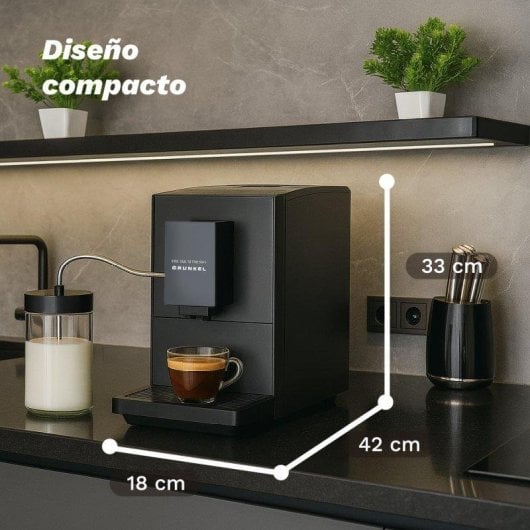 Cafetera Automática Grunkel Dreamcafpress 1,2L 20 bares espumador automático