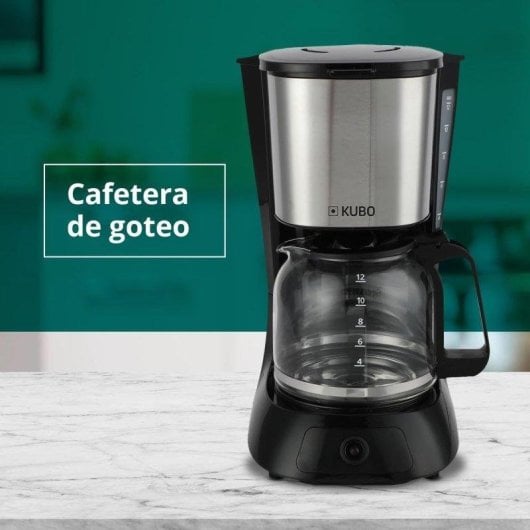 Cafetera de Goteo Kubo 1.5 L 900 W acero inoxidable autoapagado