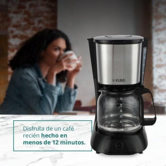 Cafetera de Goteo Kubo 1.5 L 900 W acero inoxidable autoapagado