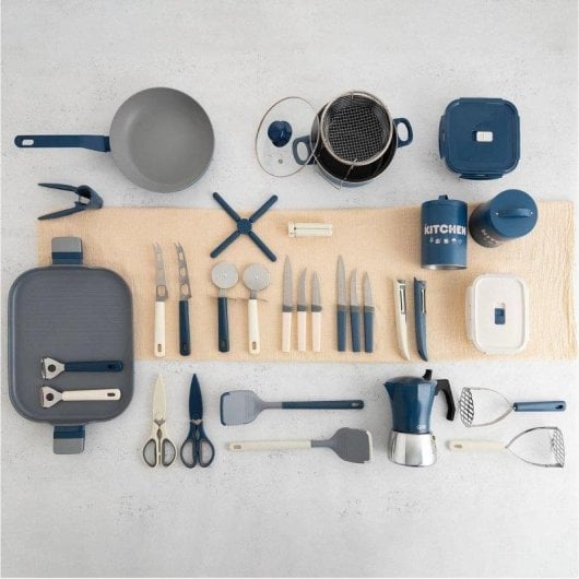 Cafetera Italiana Quid Baltic 9 tazas aluminio-acero azul apta inducción