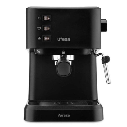 Cafetera Espresso Ufesa Varese 1,5 L 20 bares con vaporizador y bandeja calienta-tazas