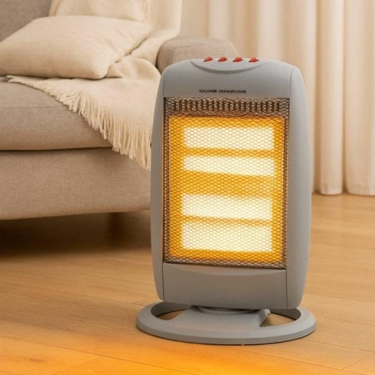 Calefactor halógeno Universal Blue 1200W compacto con 3 potencias y oscilante