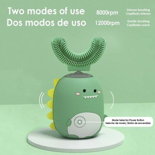 Escova de Dentes Sónica Infantil Dam Electronics ET07 3 Modos 2 Cabeças IPX7