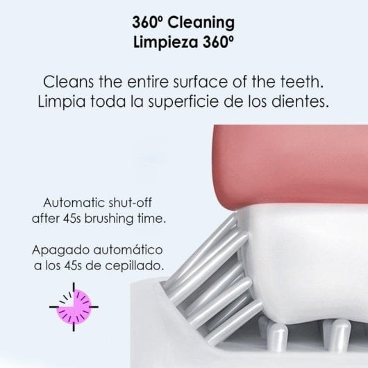 Cepillo dental infantil Dam Electronics ET08 sónico U luz esterilizadora