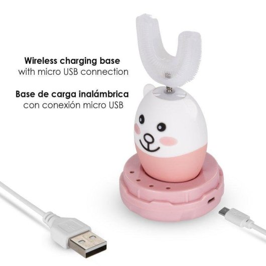 Schallzahnbürste Dam Electronics ET08 Kinder 4 Modi U-förmiger Kopf UV Timer