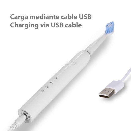 Escova de Dente Sonica Dam Electronics ET02 3 Modos 4 Cabeças Temporizador