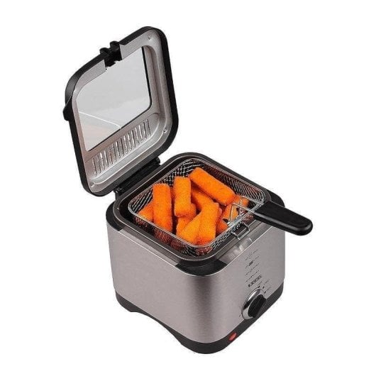 Freidora tradicional Dam Electronics JFRI011022 1,5L 900W acero inoxidable ventana visor