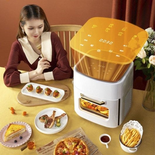 Friggitrice ad aria Dam Electronics 15L 1800W con forno, pannello touch, riscaldamento 3D