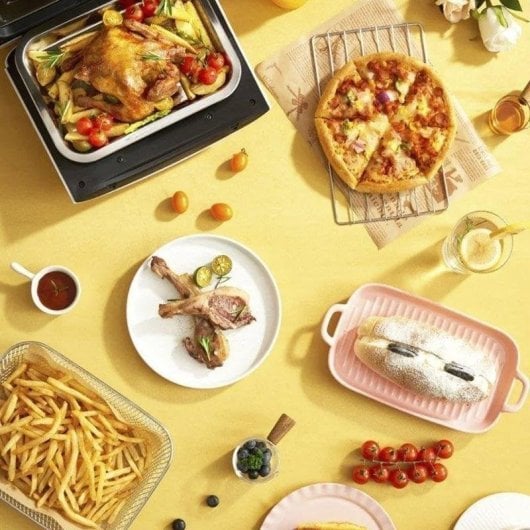 Friteuse sans Huile Dam Electronics 15L 1800W Four 2-en-1 Écran Tactile Inox