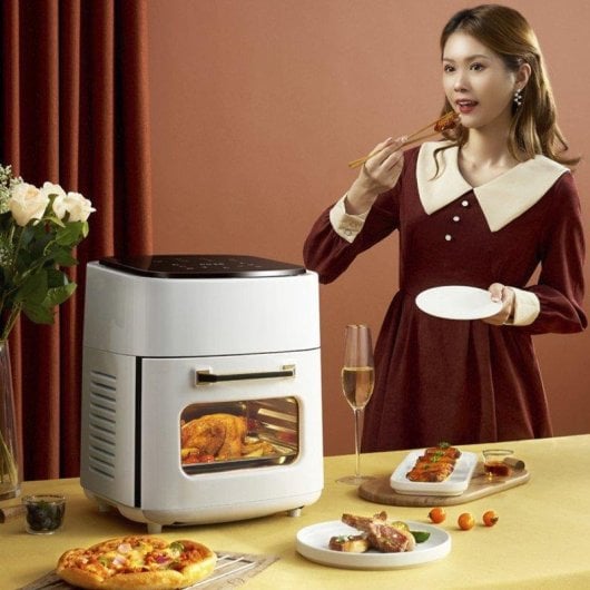 Friggitrice ad aria Dam Electronics 15L 1800W con forno, pannello touch, riscaldamento 3D