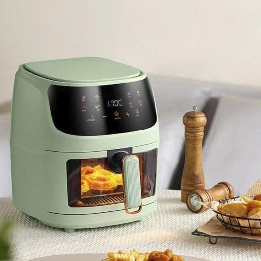 Friggitrice ad Aria Dam Electronics 8L 1400W con Finestra Illuminata Touch