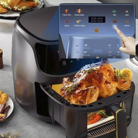 Friggitrice ad aria Dam Electronics 8L 1400W con finestra touch e 8 programmi