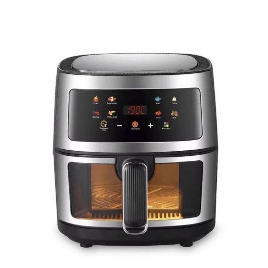 Heißluftfritteuse Dam Electronics 8L 1400W mit Sichtfenster Touchpanel