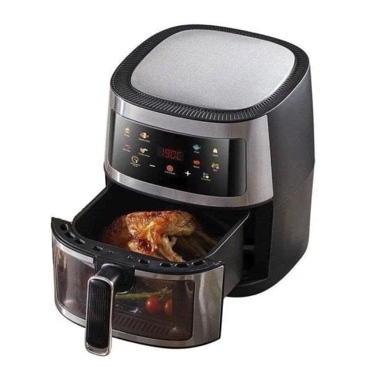 Fritadeira de Ar Dam Electronics 8L 1400W painel tátil e janela iluminada