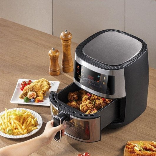 Friggitrice ad aria Dam Electronics 8L 1400W con finestra, touch e programmi