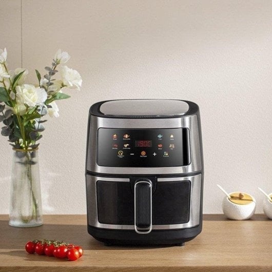 Fritadeira de Ar Dam Electronics 8L 1400W painel tátil e janela iluminada