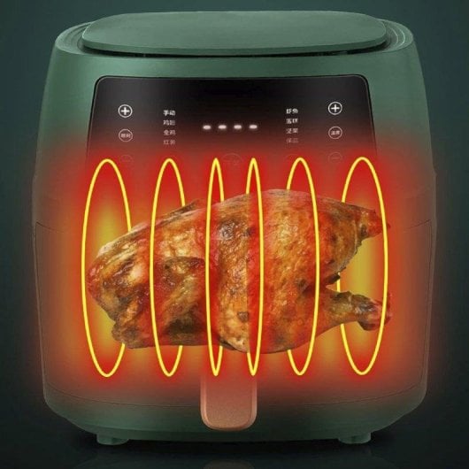 Friggitrice ad aria Dam Electronics 8L 1400W touch 6 programmi rivestimento antiaderente