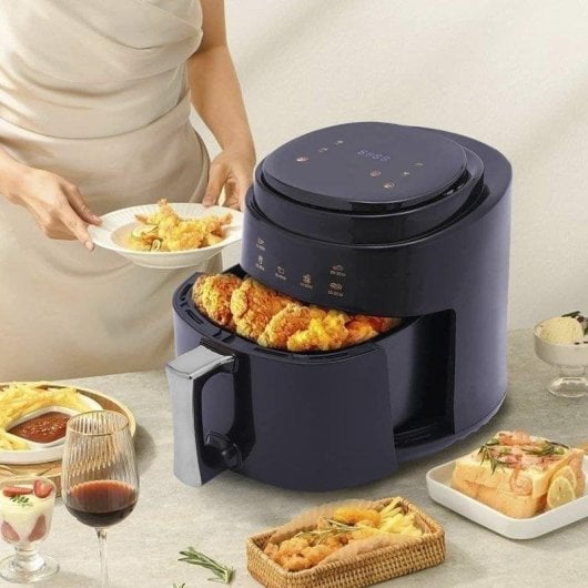 Fritadeira de Ar Dam Electronics 8L 1400W Painel Táctil Modos Pré-definidos Aquecimento 3D