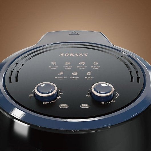 Friggitrice ad aria Dam Electronics 8L 1800W con timer pannello meccanico controllo temperatura