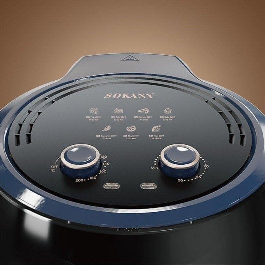 Heißluftfritteuse Dam Electronics 8L 1800W mechanisch mit Grill-Einsatz