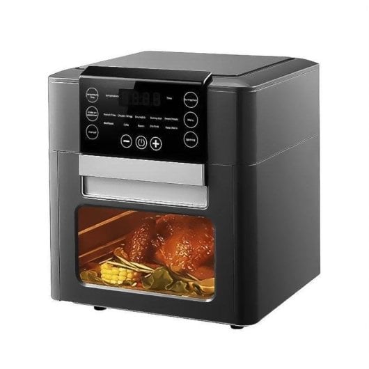 Heißluftfritteuse Dam Electronics 12L 1350W LCD 9 Programme Edelstahl