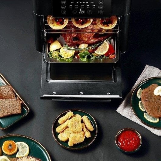 Friteuse sans Huile Dam Electronics 12L 1350W LCD 9 Programmes Multiniveaux