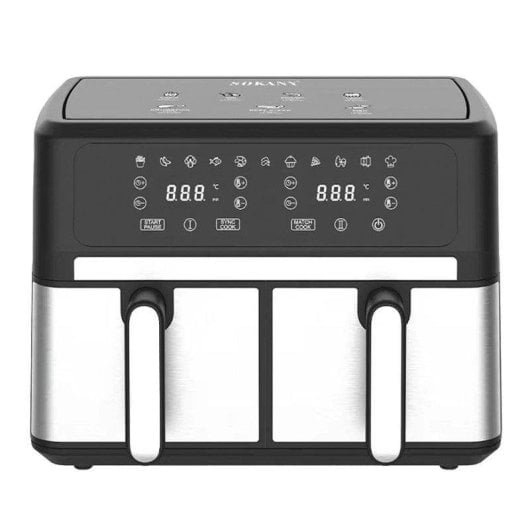 Fritadeira de Ar Dam Electronics 10L 3000W dupla cuba painel digital temporizador