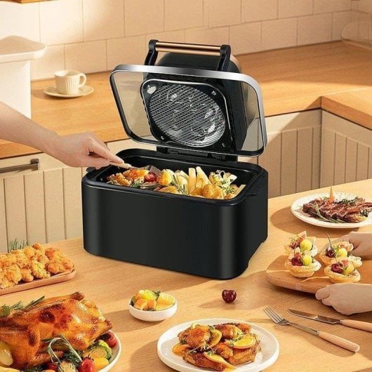 Heißluftfritteuse Dam Electronics 12L 1700W mit Touchscreen und Sichtfenster