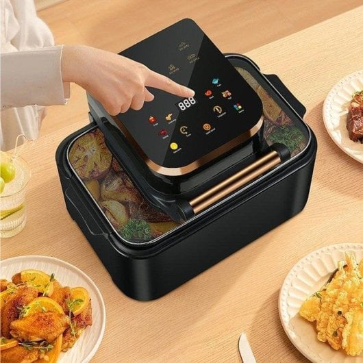 Heißluftfritteuse Dam Electronics 12L 1700W mit Touchscreen und Sichtfenster