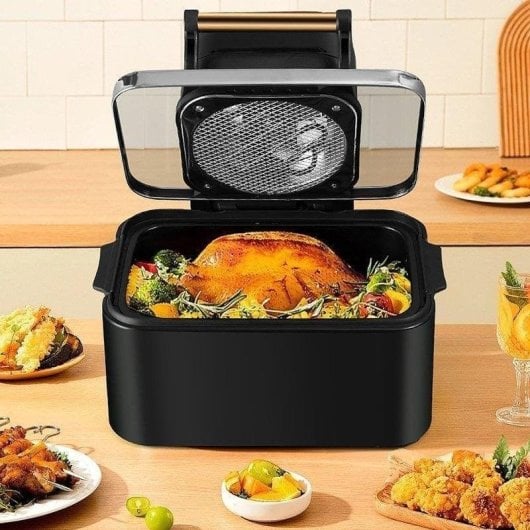 Friteuse sans Huile Dam Electronics 12L 1700W avec Écran Tactile 6 Programmes et Fenêtre