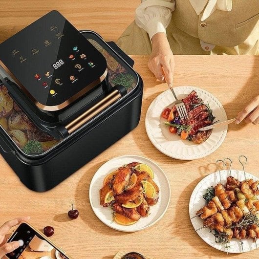 Friteuse sans Huile Dam Electronics 12L 1700W avec Écran Tactile 6 Programmes et Fenêtre